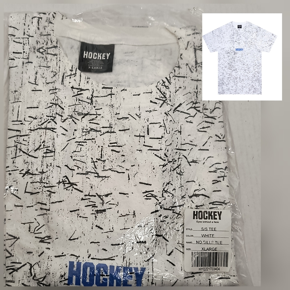 Hockey X-Large T-shirt Men's No Bills Tee White